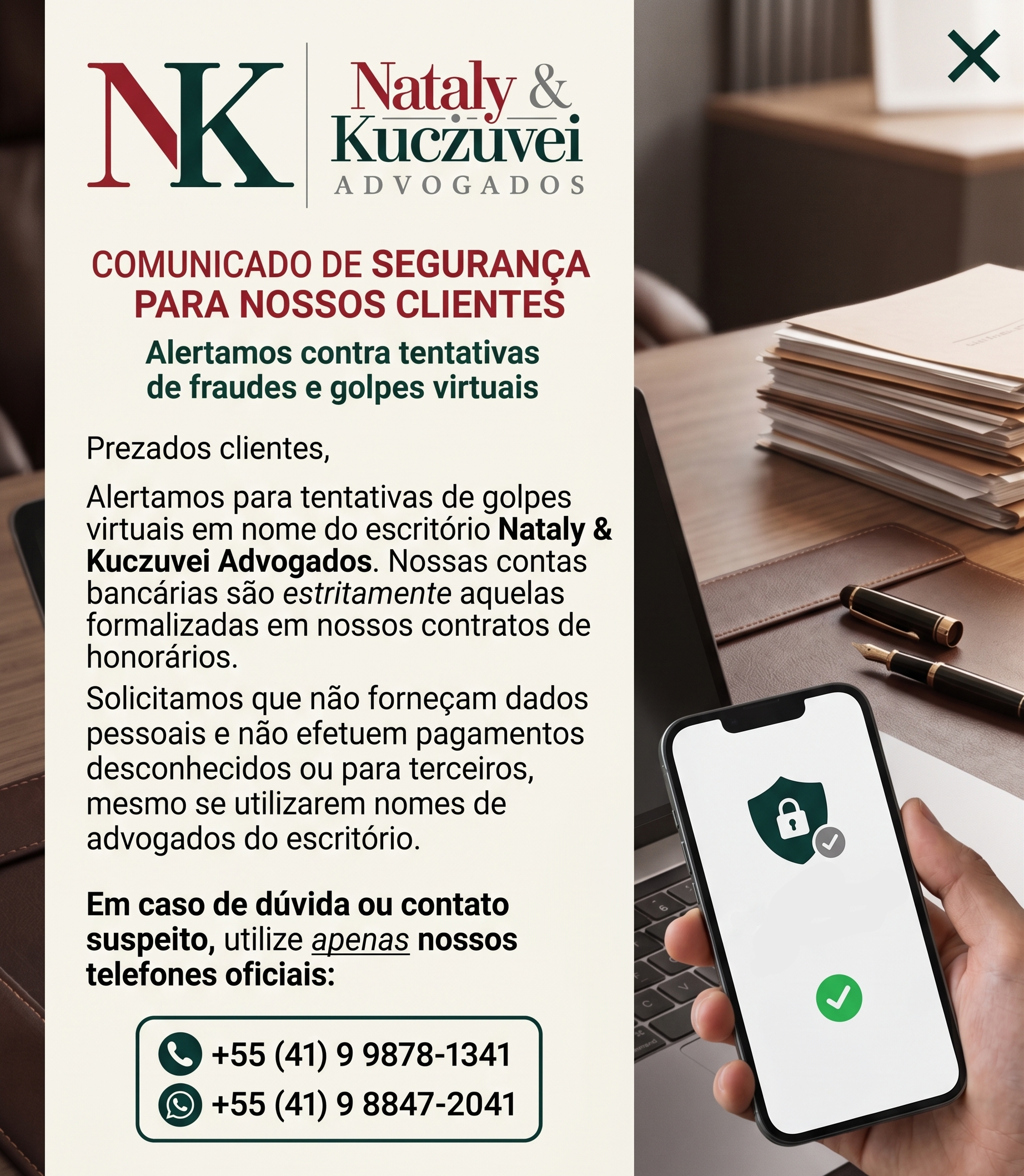 Aviso NK Advogados